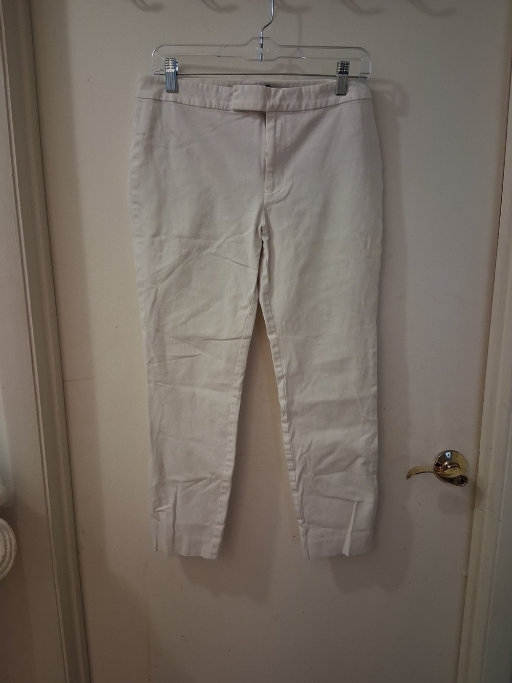 LAUREN Ralph Lauren White Slim Cloth Pants Womens Size 6 - Picture 2 of 7